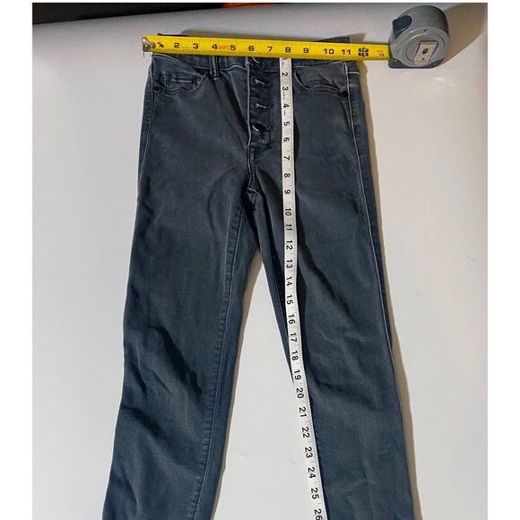 women's Abercrombe Jeans Pre Owned Black High Rise Super Skinny W23 L31 - Picture 8 of 9